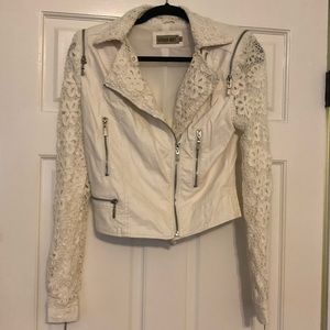 NWOT Urban Mist white faux leather jacket